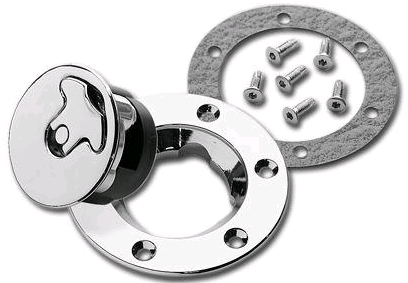 Bolt-In Flush Fuel Cap,Låsbart  Vent.  D=95Mm