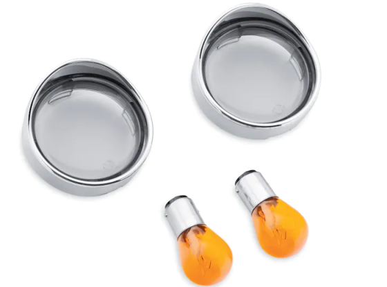 Turn Signal Trim Rings Rök Fr.+B 01-W/Visor