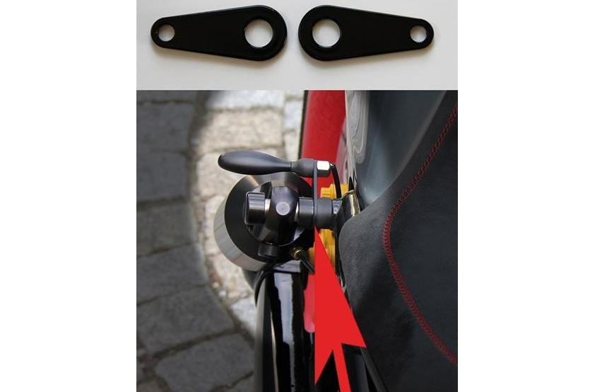Blinkersfäste till stötdämp.bult, V-Rod, Svarta
