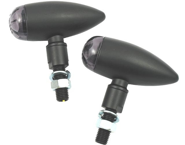 Smooth Bullet Rök Glas LED, M/Fot, Svart, E