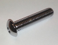 Insex Skruv,Button,Chr,5/16-18*1-1/2"