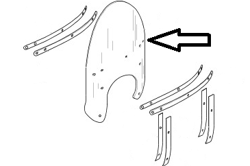 Windshield, Replacement Kit, FLST 00-