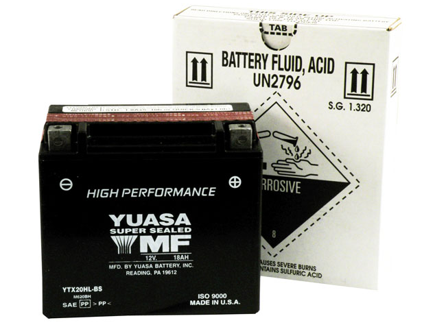 Batteri 20Ah 91/97- Yuasa YTX20HL-Bs High Perf.