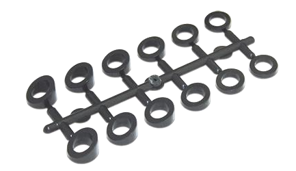 Angle Washer Set, Black Abs, 6 Different Angles