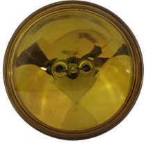 Insats Spotlamp S/Bm 4-1/2",Gul,Klart Glas