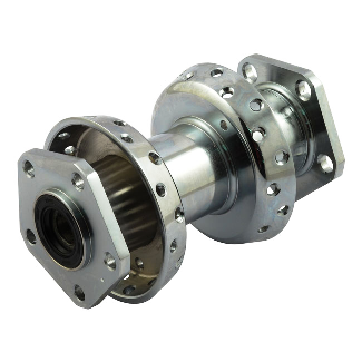 Wide Rear Dual Flange Hub,Kpl,+7/8",Chr
