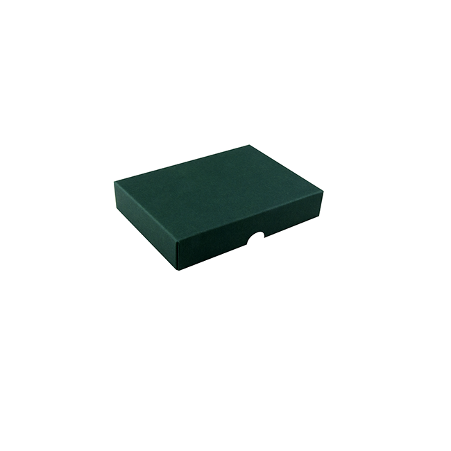 Lid for 12 piece chocolate box, green texture-embossed