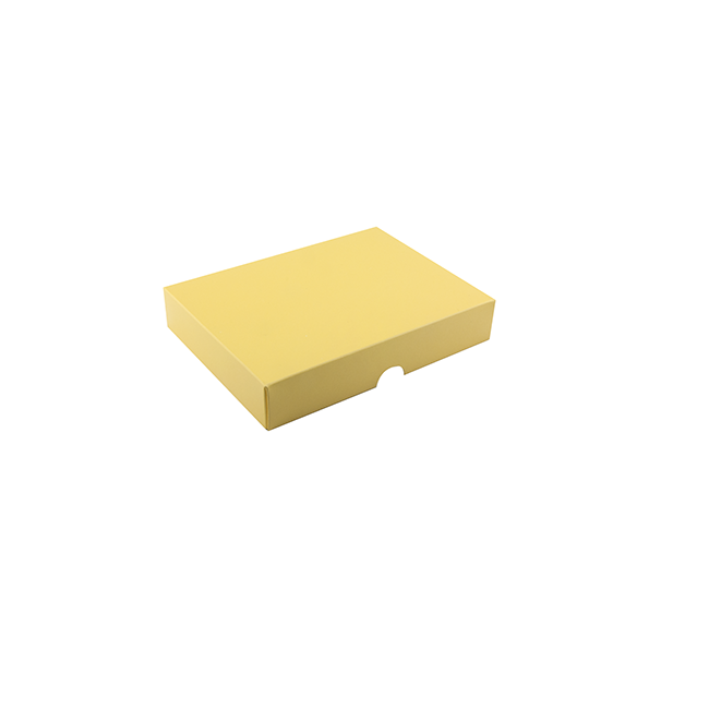 Lid for 12 piece chocolate box, light yellow