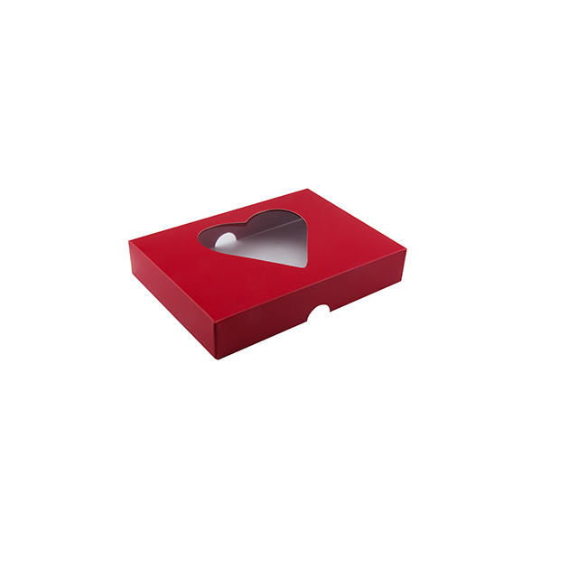 Lid for 12-piece Praline Box, Red Heart