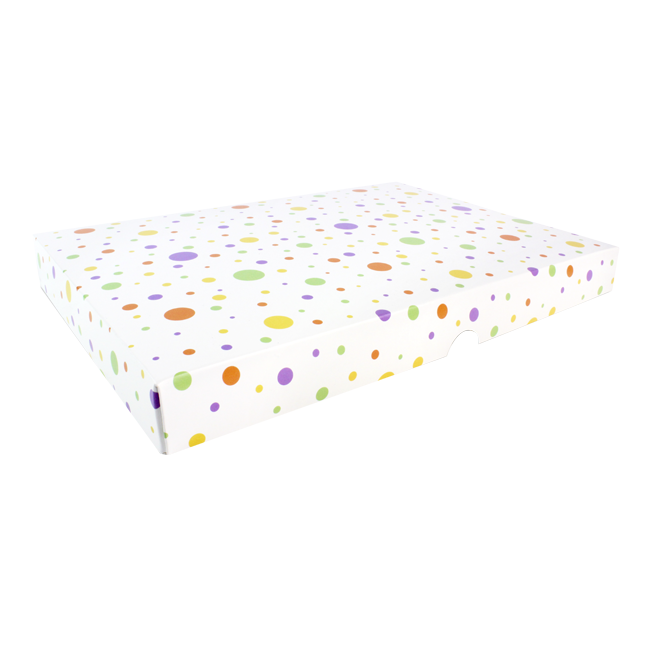 Lid for 48 piece chocolate box, spots & dots