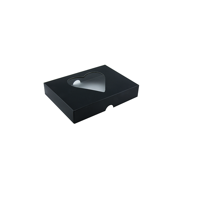 Lid for 12-piece Praline Box, Black Heart