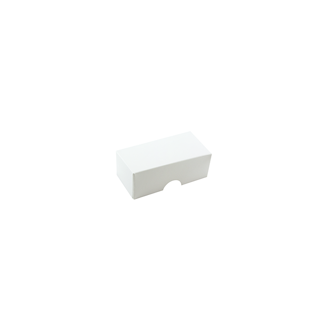 Lock till 2-bitars pralinask, vit