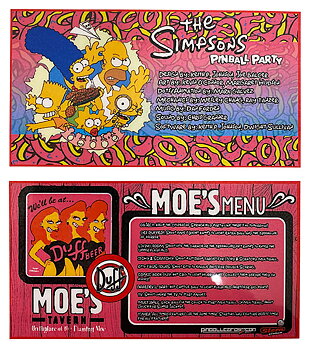 Instruktionskort - Simpsons Pinball Party, The