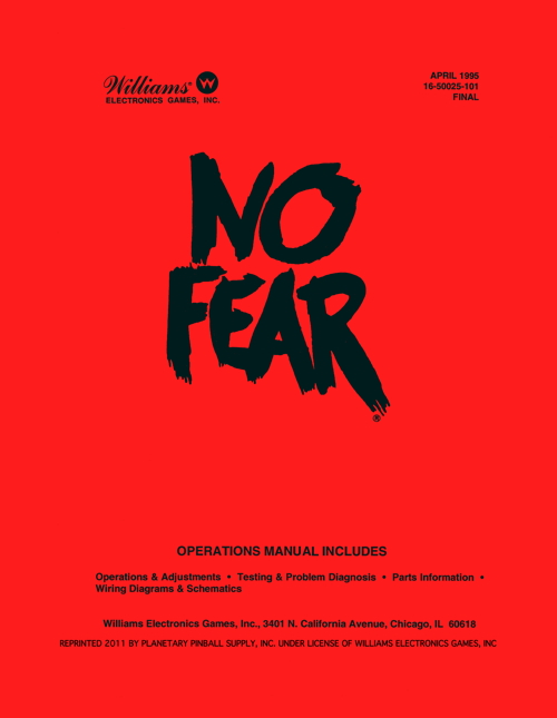 No Fear (Williams) - Manual