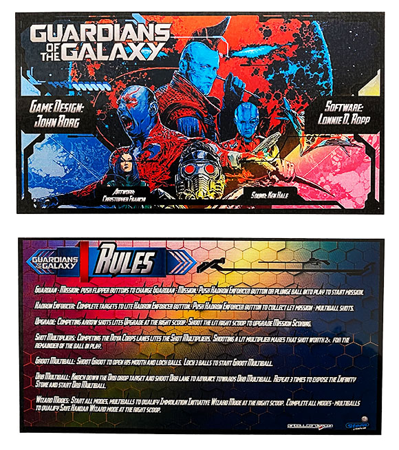 Instruktionskort - Guardians of the Galaxy