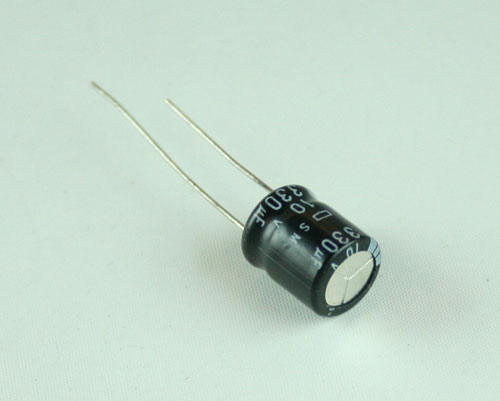 Capacitor (radial) 330 µF 10V