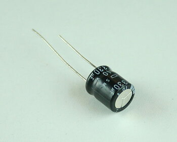Capacitor (radial) 330 µF 10V