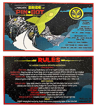 Instruction Card - Machine, The: Bride of Pinbot