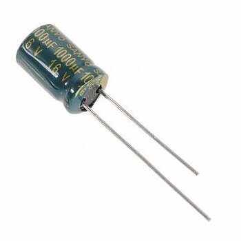 Capacitor (radial) 1000 µF 16V