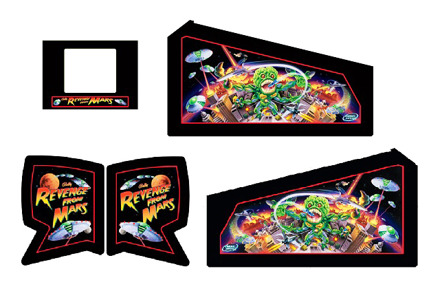 Revenge from Mars - Cabinet Decals