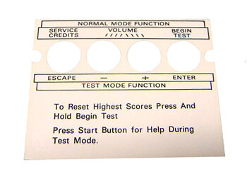 Williams/Bally Service Button Decal