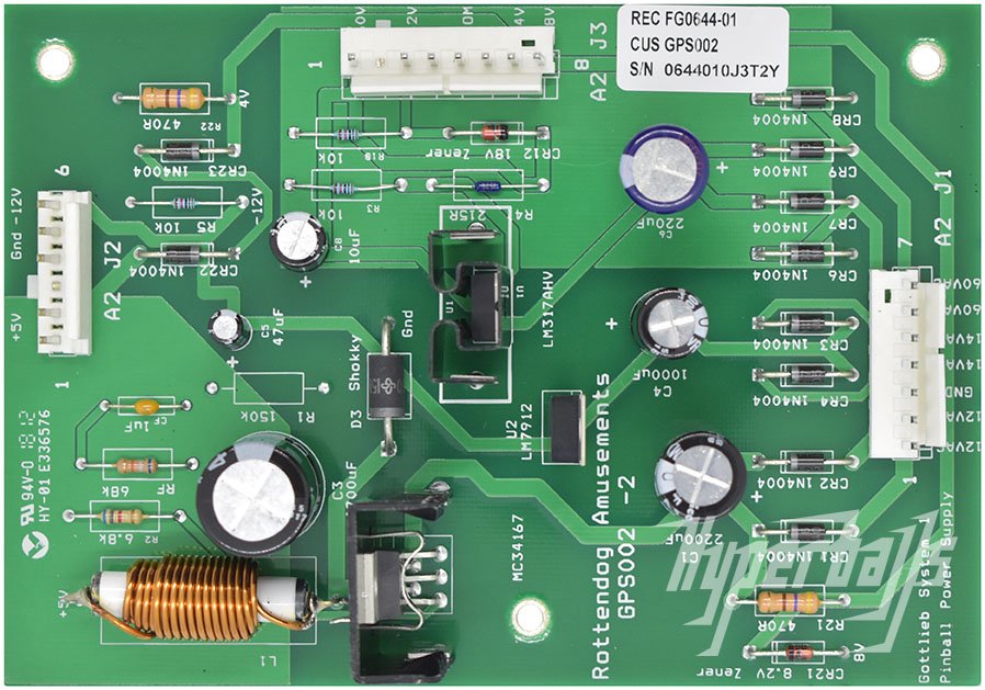 Gottlieb System 1 Power Supply