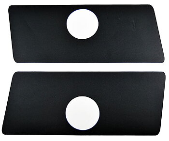 Flipper Button Cabinet Protectors - Black with hole (pair)