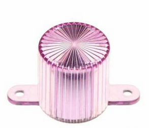 Plastic Light Dome, screw tabs - Purple