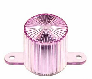 Plastic Light Dome, screw tabs - Purple