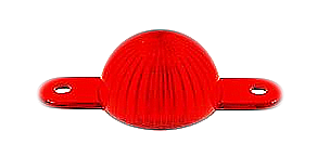 Plastic Mini Light Domes With Screw Tabs - Red
