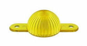 Plastic Mini Light Domes With Screw Tabs - Yellow
