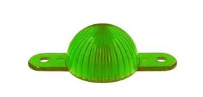 Plastic Mini Light Domes With Screw Tabs - Green