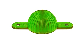 Plastic Mini Light Domes With Screw Tabs - Green