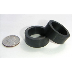 Flippergummi, mini svart