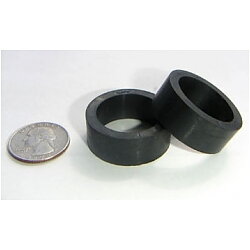 Flippergummi, mini svart