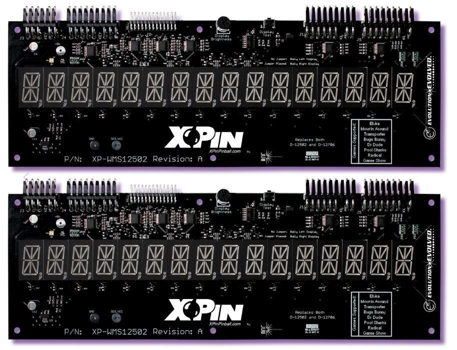 LED Display XP-WMS12502 for Williams spel - VIT