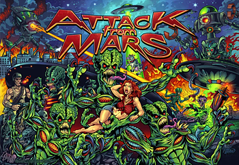 Attack From Mars - Alternate Translite - Officially Licensed!