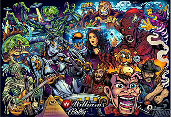 Williams Pinball Mashup - Alternate Translite - Officially Licensed!