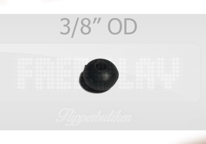 3/8" (ytterdiameter) svart gummiring - Premium