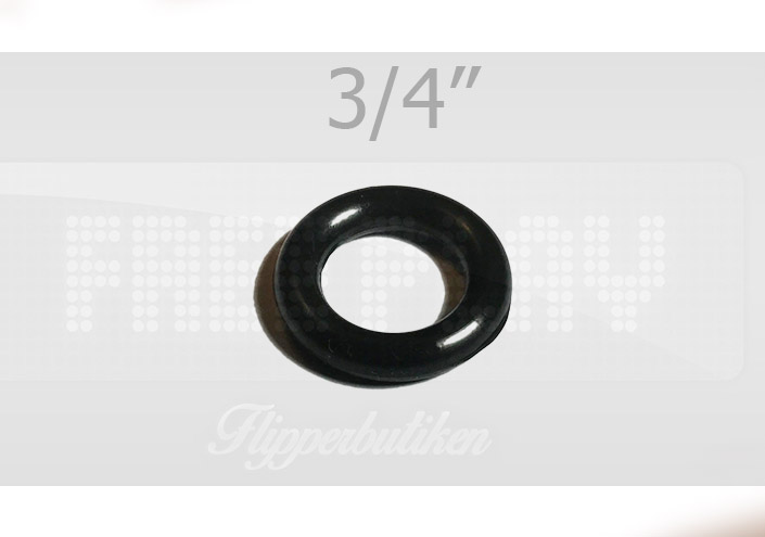 3/4" svart gummiring - Premium