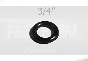 3/4" svart gummiring - Premium