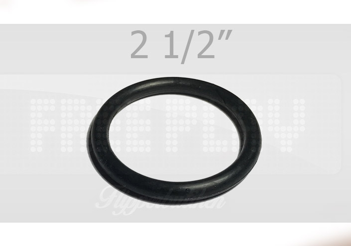 2 1/2" svart gummiring - Premium