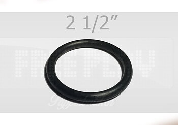 2 1/2" svart gummiring - Premium