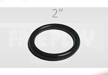 2" svart gummiring - Premium