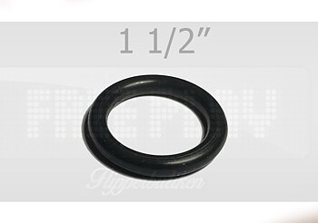 1 1/2" svart gummiring - Premium