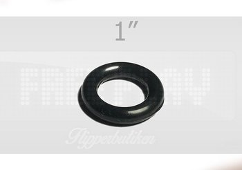 1" svart gummiring - Premium