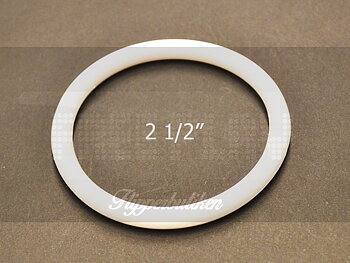 2 1/2" vit gummiring - Premium