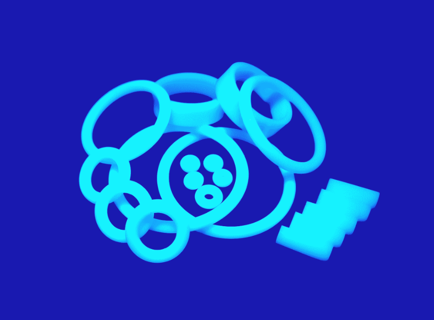 Radiant Rings™ 2-1/2" Silicone Rubber Ring - 3