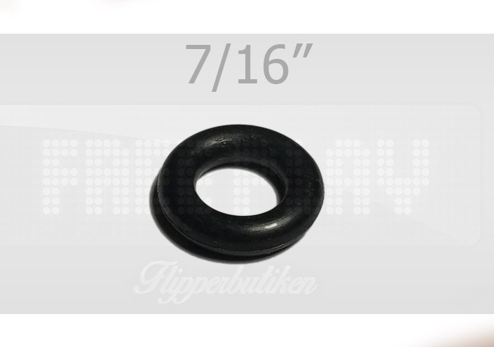 7/16" svart gummiring - Premium