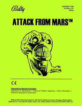 Attack from Mars (Bally) - Manual